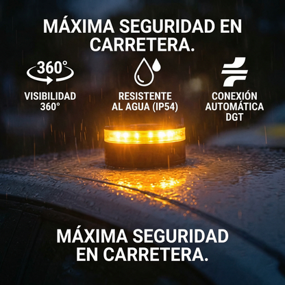 ¡Último día! ¡80% de descuento por Navidad! Baliza V16 | 2ª GENERACION Geolocalización DGT 3.0 | Luz de Emergencia Coche Homologado DGT | SIM y Datos Pagados hasta 2038