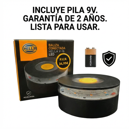 ¡Último día! ¡80% de descuento por Navidad! Baliza V16 | 2ª GENERACION Geolocalización DGT 3.0 | Luz de Emergencia Coche Homologado DGT | SIM y Datos Pagados hasta 2038